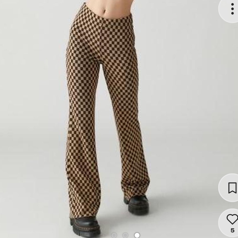 Urban outfitters kick flare checkered pants